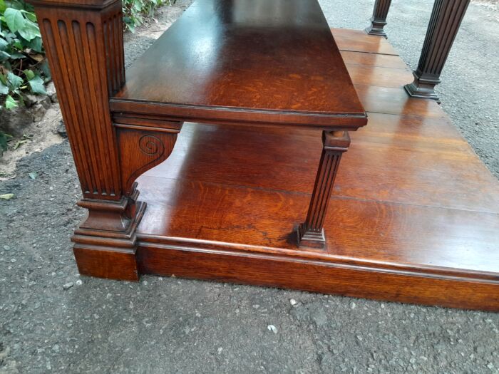 A 19th Century Oak Library Table with Leather Top, Circa 1890. Provenance. JHB Advocate - Image 11