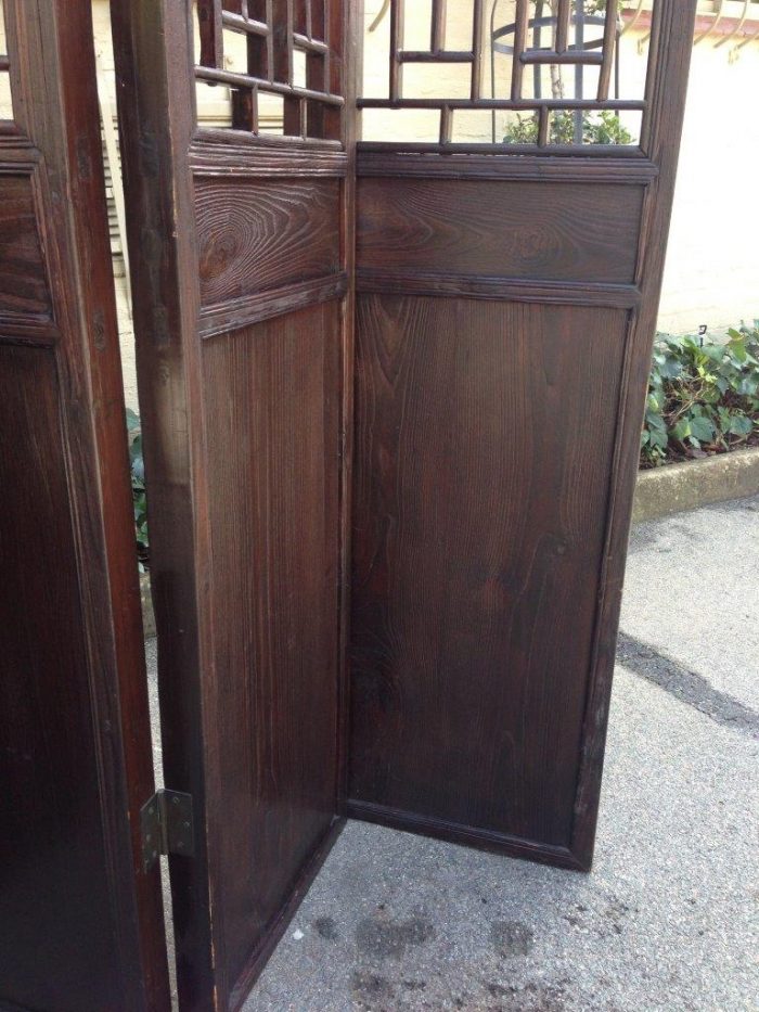 Wooden screen comprising of 4 panels - Image 5