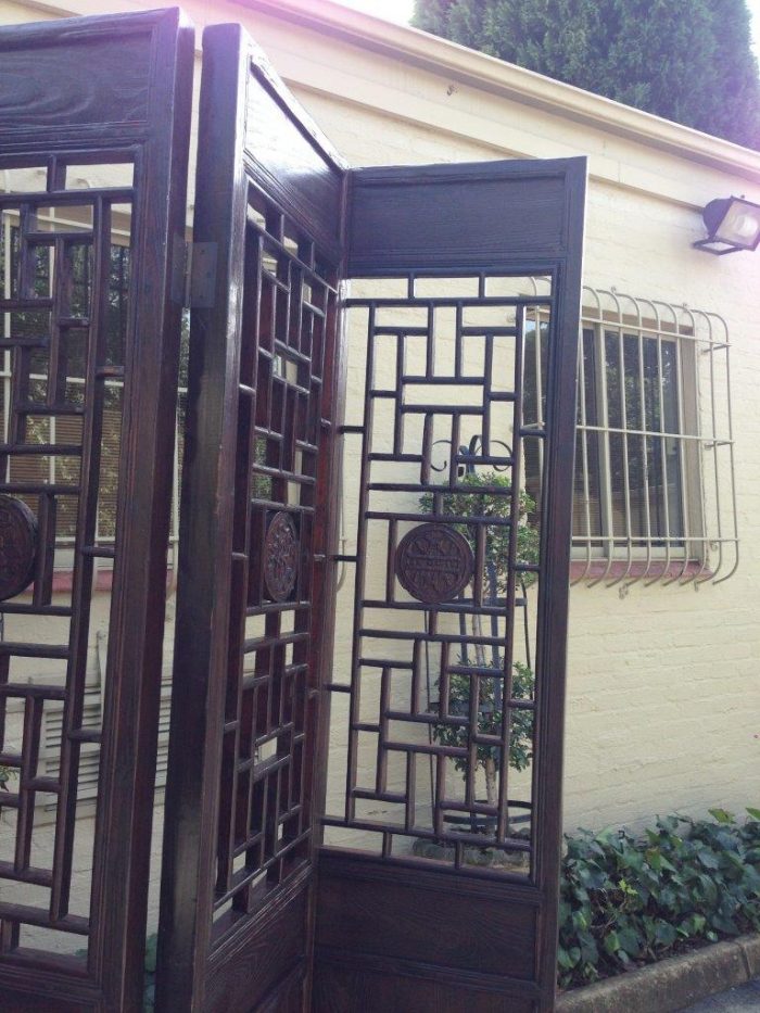 Wooden screen comprising of 4 panels - Image 4