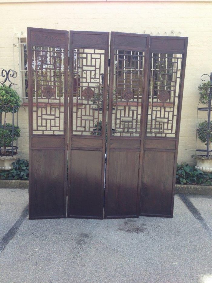 Wooden screen comprising of 4 panels - Image 2