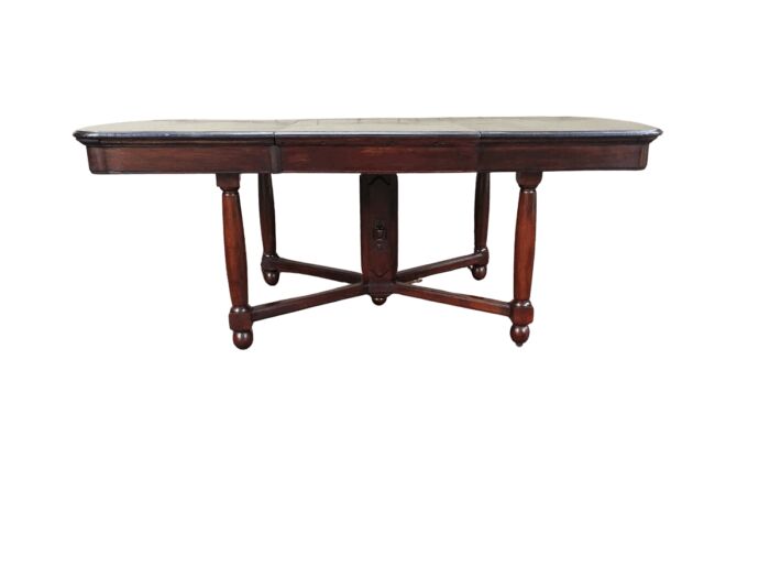 An Edwardian Style Oak 8 Seater Table on an X Stretcher Base (8 Seater)