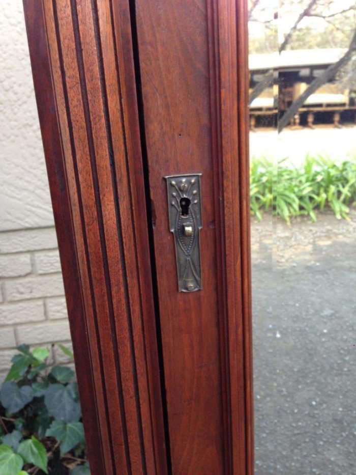 19th Century Teak Continental Single Door Armoire With  Drawer Below - Image 9