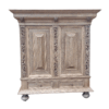A Dutch Bleached / Natural Oak Kussekas/Cabinet Circa 1900