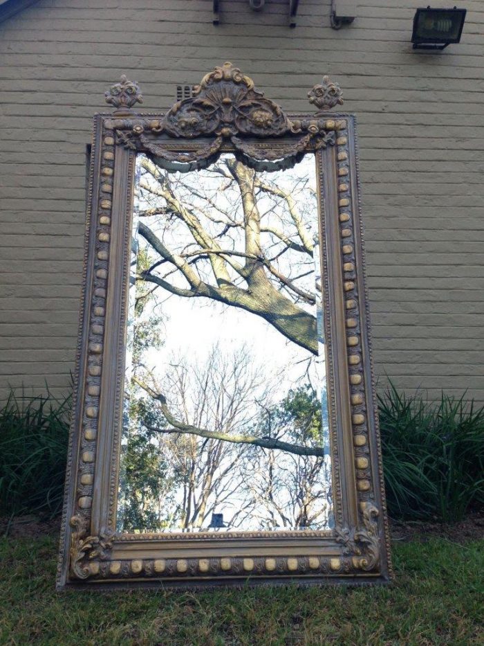 An Ornate Carved Painted Mirror - Image 2
