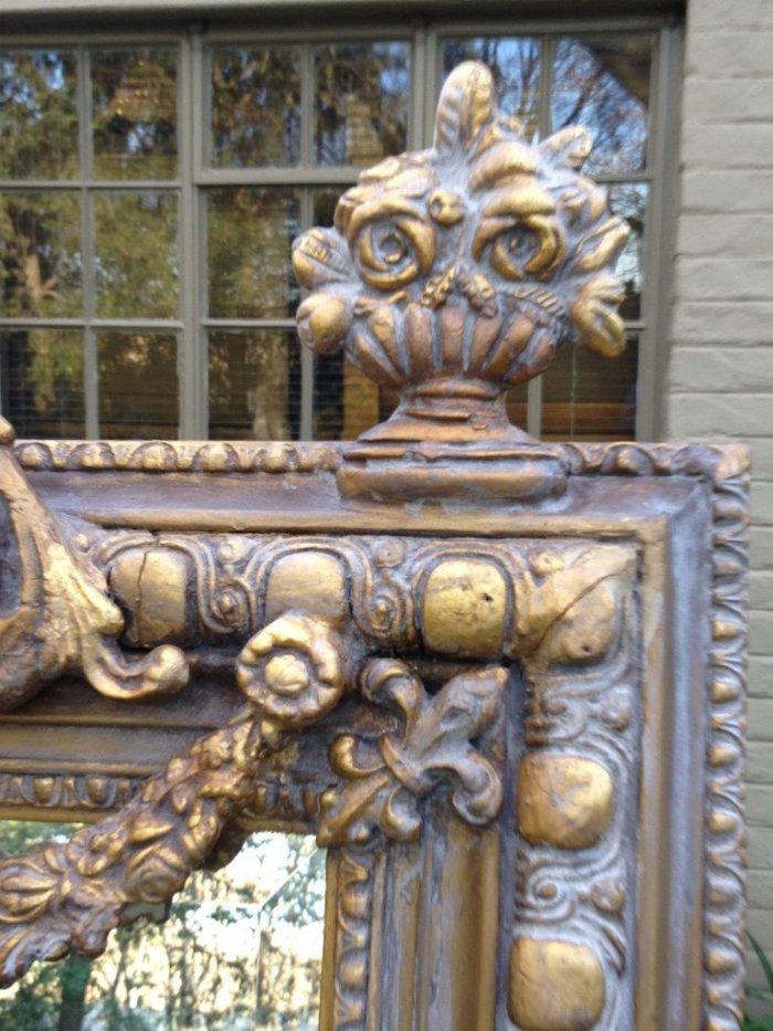 An Ornate Carved Painted Mirror - Image 6
