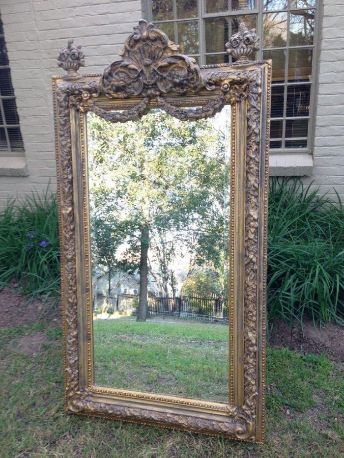 Ornate Gilded Wooden Mirror - Image 3