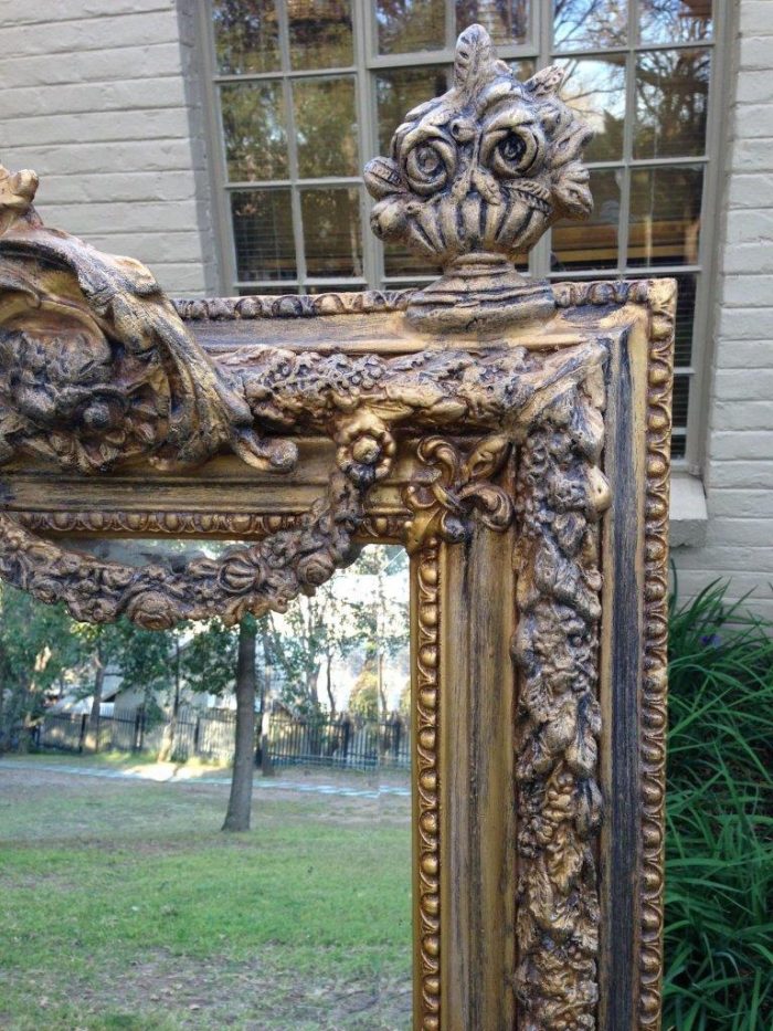 Ornate Gilded Wooden Mirror - Image 5