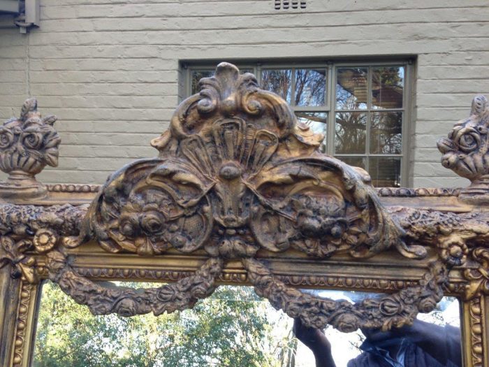 Ornate Gilded Wooden Mirror - Image 6