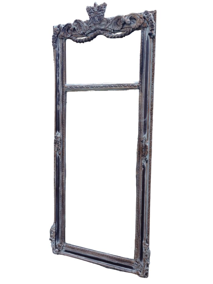 An Ornate Carved & Bevelled Painted Mirror