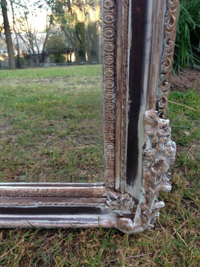 An Ornate Carved & Bevelled Painted Mirror - Image 3