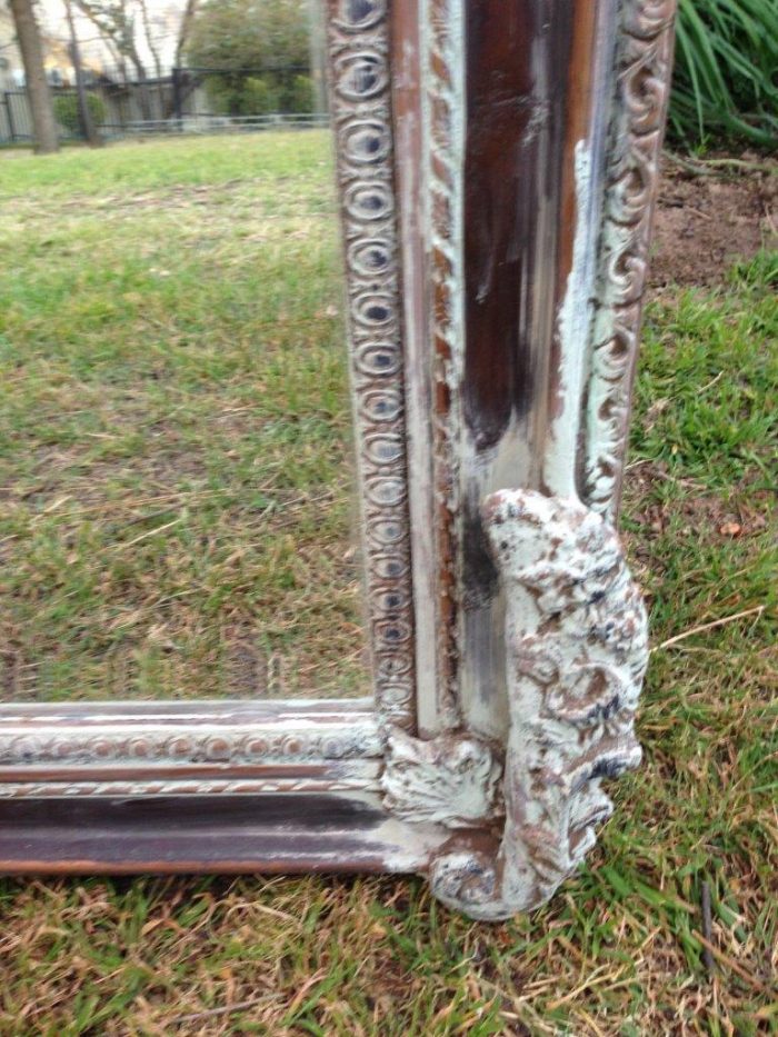 An Ornate Carved & Bevelled Painted Mirror - Image 5