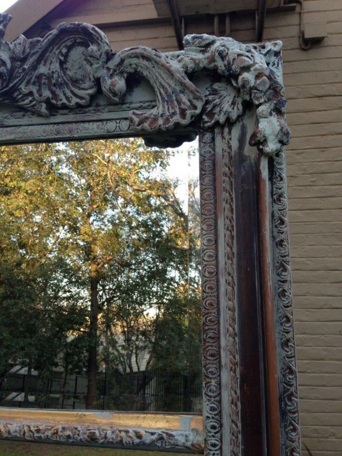 An Ornate Carved & Bevelled Painted Mirror - Image 8