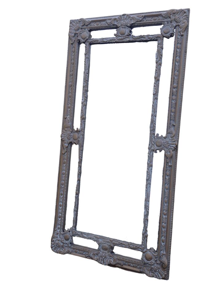 An Ornate Carved & Painted Mirror
