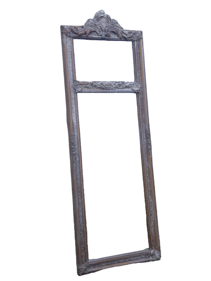 An Ornate Carved & Bevelled Painted Mirror