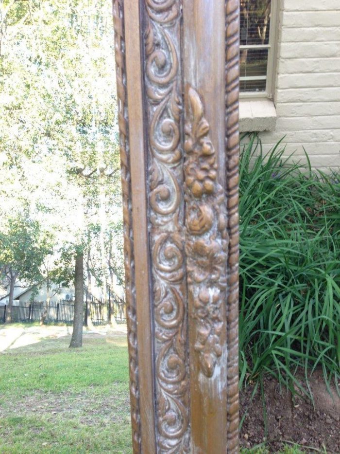 An Ornate Carved & Bevelled Painted Mirror - Image 5