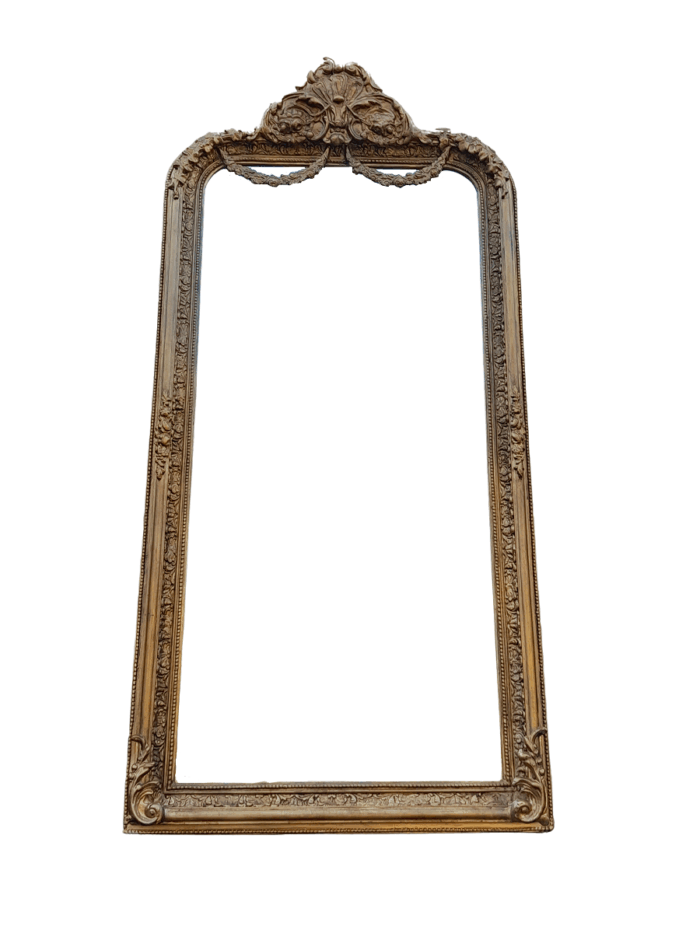 An Ornate Carved & Hand Gilded in Gold Leaf Mirror