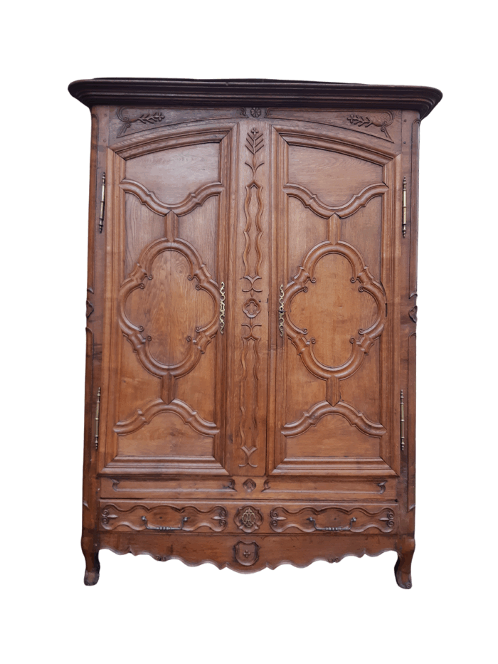 French Oak Port Armoire from La Rochelle France - Circa Early 19th century 