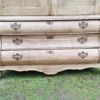A19th Century Dutch Bleached / Natural Wood Finish Oak Bombe Cabinet/Armoire - Image 5