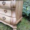 A19th Century Dutch Bleached / Natural Wood Finish Oak Bombe Cabinet/Armoire - Image 6