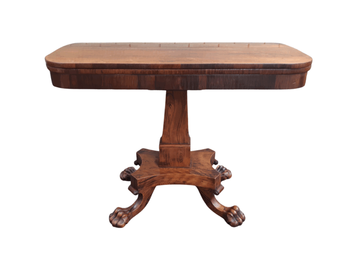 William Iv Rosewood And Inlaid Card Table