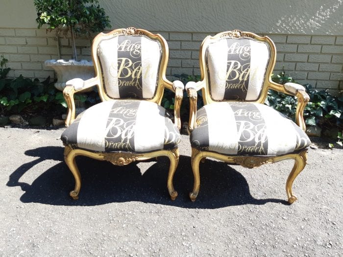 A Pair of 19 Century Giltwood Louis XVI Fauteuil Style Armchairs Circa 19th Century - Image 3