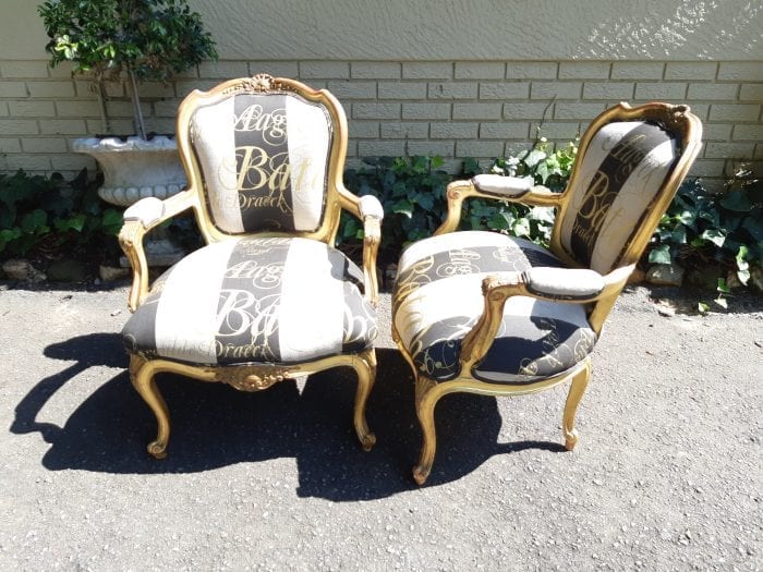 A Pair of 19 Century Giltwood Louis XVI Fauteuil Style Armchairs Circa 19th Century - Image 6