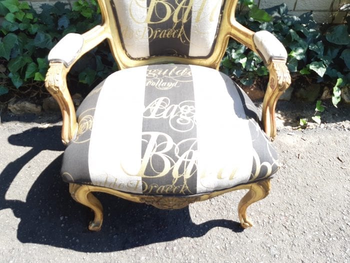 A Pair of 19 Century Giltwood Louis XVI Fauteuil Style Armchairs Circa 19th Century - Image 10