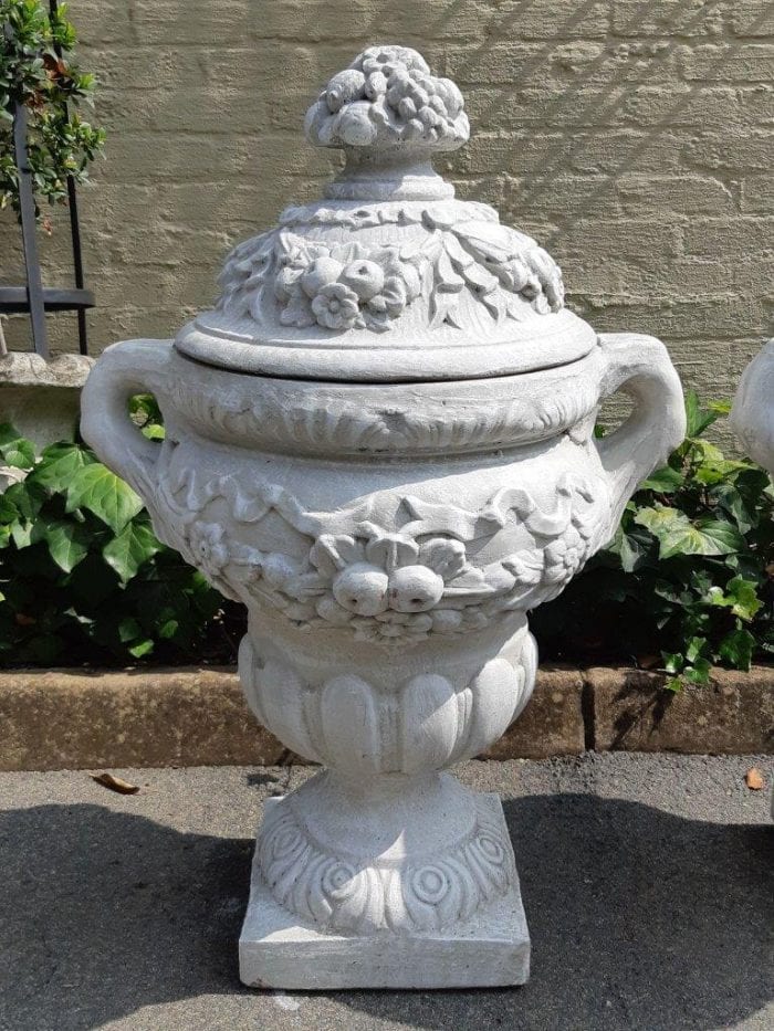 A Large Pair of Concrete Urns - Image 6