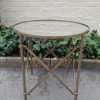 Custom-Made Gilded Wrought Iron Round Table With Bevelled Mirror Tops - Image 2