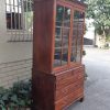 A Georgian Mahogany Bookcase on Chest with Slide-in Shelves & Original Brass Hardware on Bracket feet - Image 4