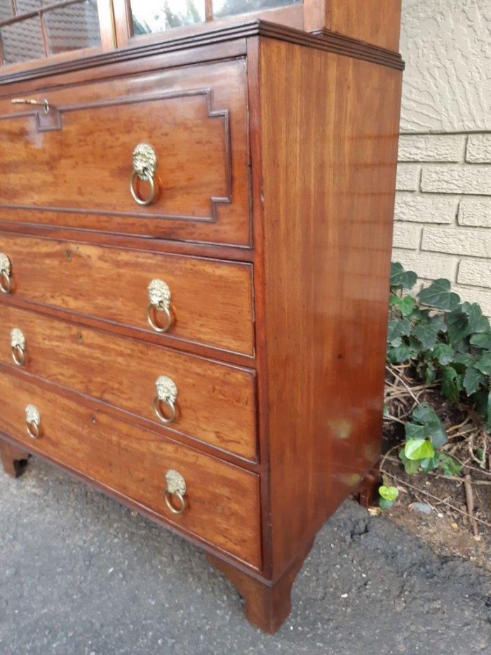 A George III Plum-Pudding Mahogany Secretaire - Image 8