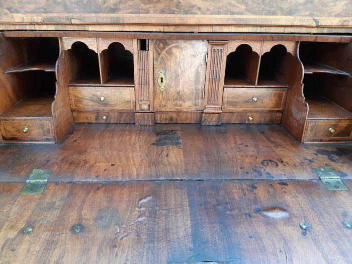 A NEAR PAIR of George III Burr walnut chest-on-chests - Image 12