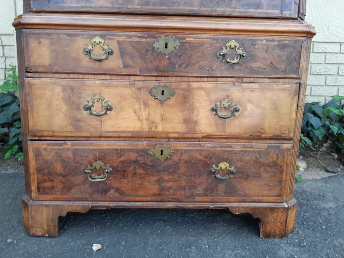 A NEAR PAIR of George III Burr walnut chest-on-chests - Image 15
