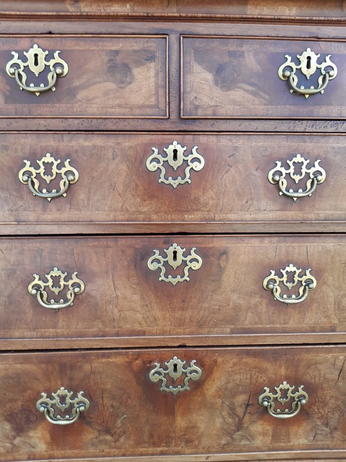 A NEAR PAIR of George III Burr walnut chest-on-chests - Image 23