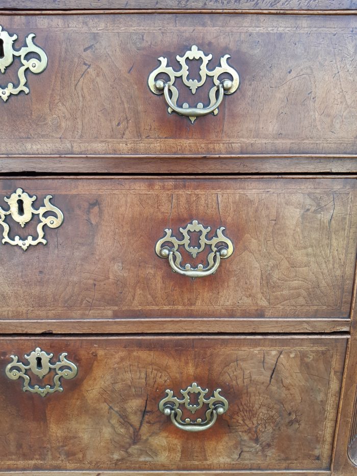 A NEAR PAIR of George III Burr walnut chest-on-chests - Image 24