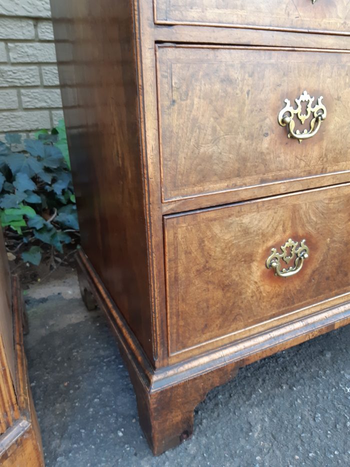 A NEAR PAIR of George III Burr walnut chest-on-chests - Image 22