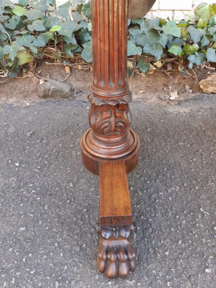 A William IV Rosewood Library Table With Brass Castors - Image 10