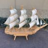 A 20th Century Hand Carved Wooden Model Ship of Large Proportions - Image 4