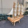 A 20th Century Hand Carved Wooden Model Ship of Large Proportions - Image 6
