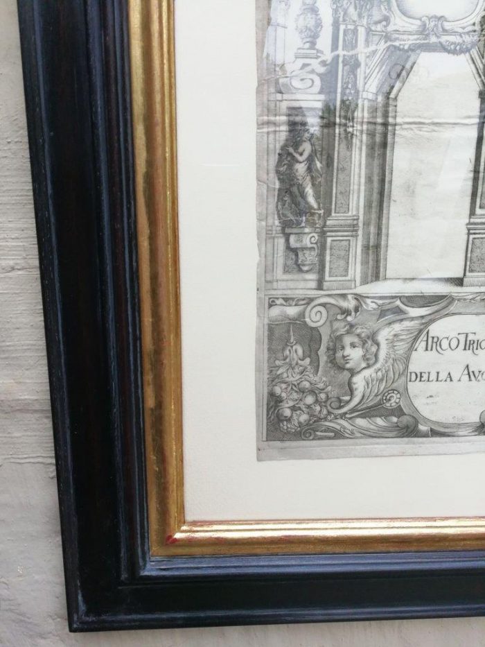 A Continental Engraving In A Handmade Wooden Frame - Image 5