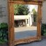 Large gilt-painted bevelled mirror