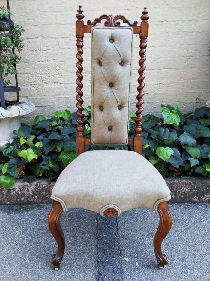 19th Century Continental Walnut Chair  On Castors - Image 2