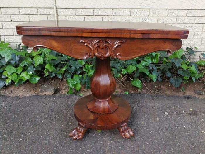 William IV Rosewood Fold Over Card Table