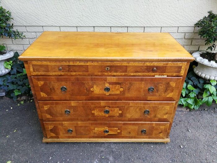 A Walnut And Inlaid Chest-Of-Drawers, 19th Century - Image 4