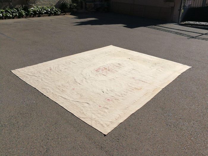 Antique French Aubusson Carpet (WEAR & TEAR) - Image 2