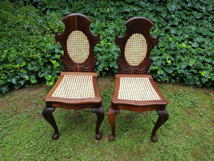 A Pair Of Antique Stinkwood Chairs Made By Thesen Knysna Circa 1920 - Image 2