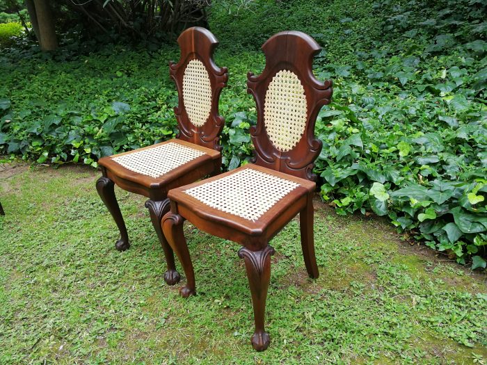 A Pair Of Antique Stinkwood Chairs Made By Thesen Knysna Circa 1920 - Image 3
