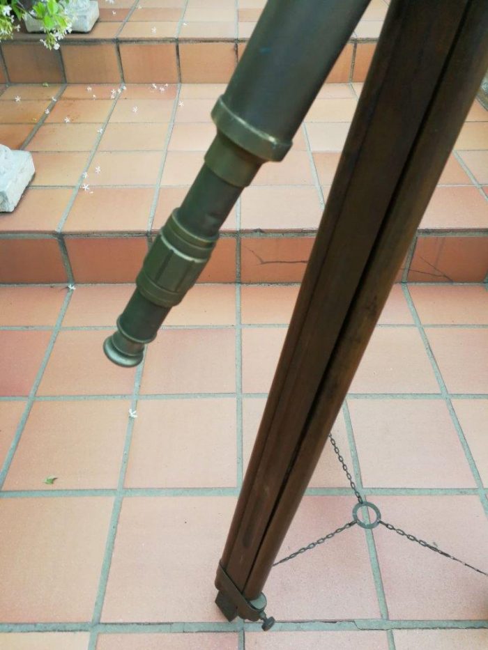 Brass Telescope On Wooden Tripod - Image 5