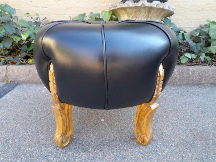 A Pair Of French Style Hand-Gilded With 22-Karat Goldleaf Tuffets  /  Ottomans - Image 6
