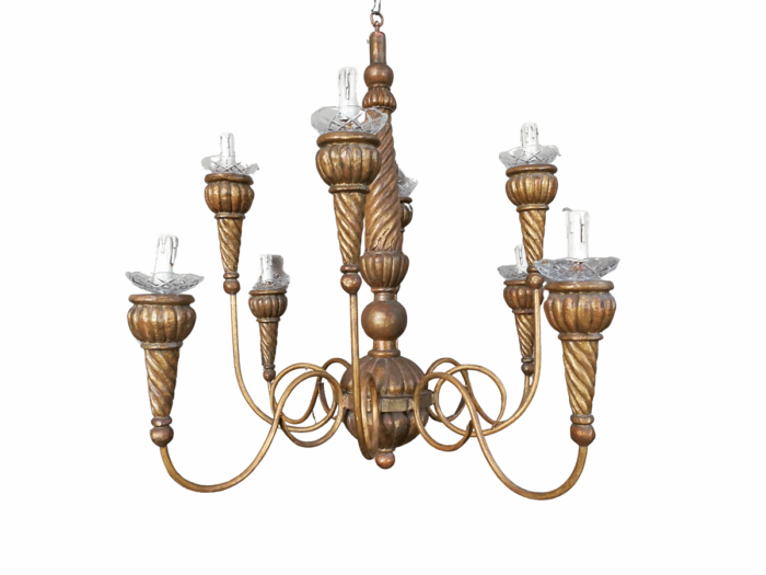 Gold Painted Chandelier